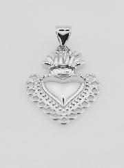 Colgante de Ex-voto de latón plateado - 25 mm