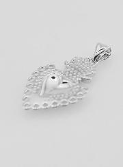 Colgante de Ex-voto de latón plateado - 25 mm