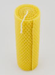Vela de cera de abeja natural en forma de panal - 15 cm