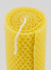 Vela de cera de abeja natural en forma de panal - 15 cm