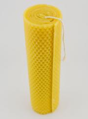 Vela de cera de abeja natural en forma de panal - 20 cm
