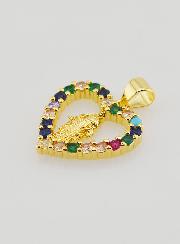 Colgante de Corazón Colorido - Virgen María Milagrosa