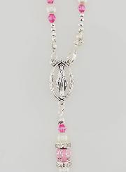 Rosario de la Virgen María - Perlas Rosas