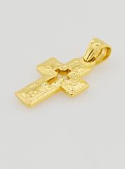 Colgante de cruz calada en acero inoxidable - 25 mm