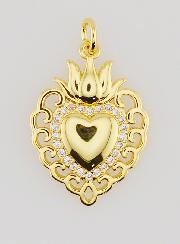 Colgante Ex-Voto en Latón Baño de Oro - 22mm