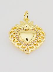 Colgante Ex-Voto en Latón Baño de Oro - 22mm