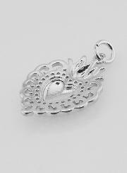 Colgante Ex-voto de latón plateado - 22 mm