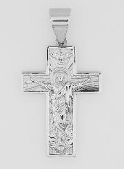 Cruz de peregrino en acero inoxidable - 35 mm