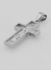 Cruz de peregrino en acero inoxidable - 35 mm