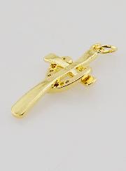 Colgante de cruz con corazón entrelazado - 25 mm