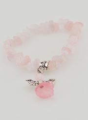 Pulsera infantil de ángel de la guarda - Rosa