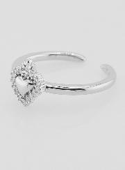 Anillo Ex-Voto Ajustable en Latón Plateado y Piedras