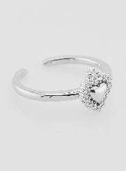 Anillo Ex-Voto Ajustable en Latón Plateado y Piedras