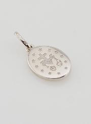 Medalla Milagrosa en Plata y Esmalte Blanco