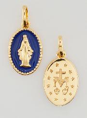 Medalla Milagrosa, bañada en oro y esmalte azul