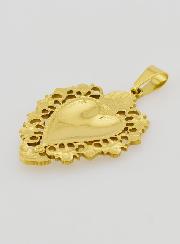 Gran Medalla Ex-Voto en Acero Inoxidable Dorado - 37mm