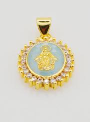 Medalla Milagrosa Azul - 17 mm