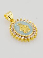 Medalla Milagrosa Azul - 17 mm