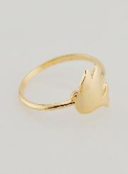 Anillo Paloma de la Paz Chapado en Oro - Talla 54