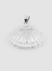 Medalla de concha y cruz de Santiago de Compostela - 18 mm