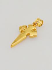 Cruz de São Tiago Banhada a Ouro & Esmalte - 17mm