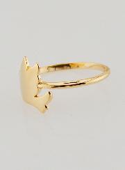 Anillo Paloma de la Paz en Chapa de Oro - Talla 52