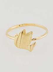Anillo Paloma de la Paz Chapado en Oro - Talla 56