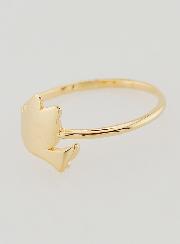 Anillo Paloma de la Paz Chapado en Oro - Talla 56