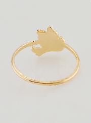 Anillo Paloma de la Paz Chapado en Oro - Talla 56