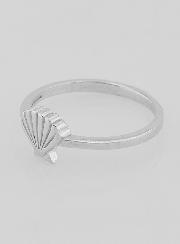 Anillo de concha de Santiago de Compostela plateado - Talla 58