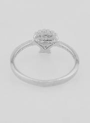 Anillo de concha de Santiago de Compostela plateado - Talla 58