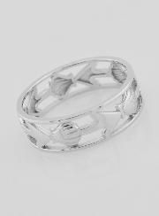 Anillo calado con concha de Santiago de Compostela y ancla - Talla 66