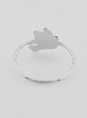 Anillo Paloma de la Paz en Plata - Talla 56