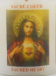 Vela de iglesia a pilas - Sagrado Corazón de Jesús