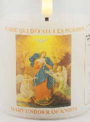 Vela de iglesia a pilas - María Desatadora de Nudos