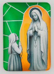 Imán + Folleto de novena - Nuestra Señora de Lourdes