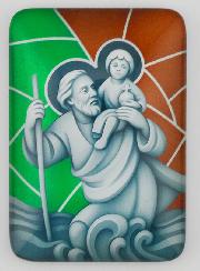 Imán y librito de novena - San Cristóbal