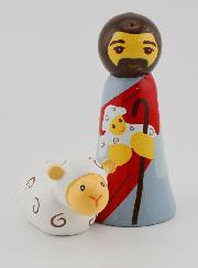 Estatua de Cristo el Buen Pastor y las Ovejas