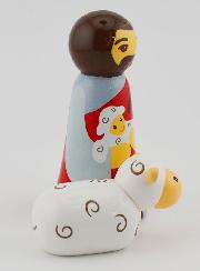 Estatua de Cristo el Buen Pastor y las Ovejas