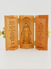 Tríptico de madera maciza - Virgen Milagrosa