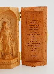 Tríptico de madera maciza - Virgen Milagrosa