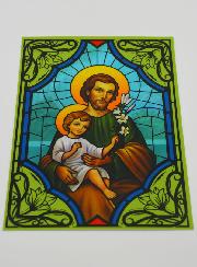 Imán de ventana efecto vitral - San José