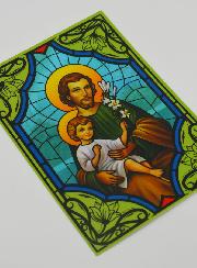 Imán de ventana efecto vitral - San José