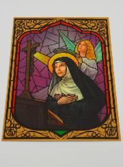 Imán para ventana tipo vitral - Santa Rita