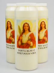 Juego de 3 velas de novena a Santa Ágata