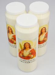 Juego de 3 velas de novena a Santa Ágata