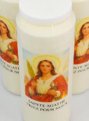Juego de 3 velas de novena a Santa Ágata