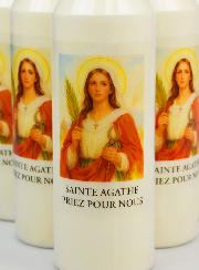 Juego de 6 velas de novena a Santa Ágata