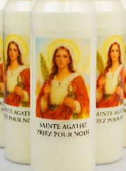 Juego de 10 Velas de Novena a Santa Ágata