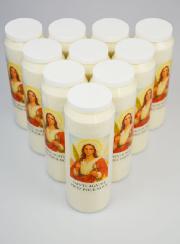 Juego de 10 Velas de Novena a Santa Ágata